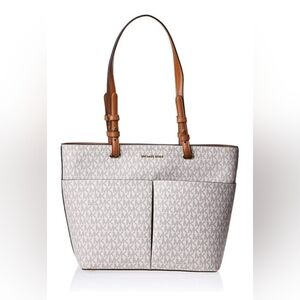 Michael Kors Bedford Pocket Shoulder Tote, Medium, MK Signature